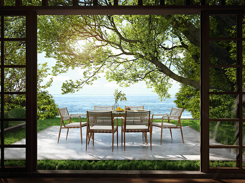 modern outdoor dining table